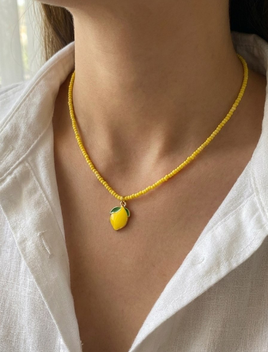 گردنبند منجوقی لیمو🍋